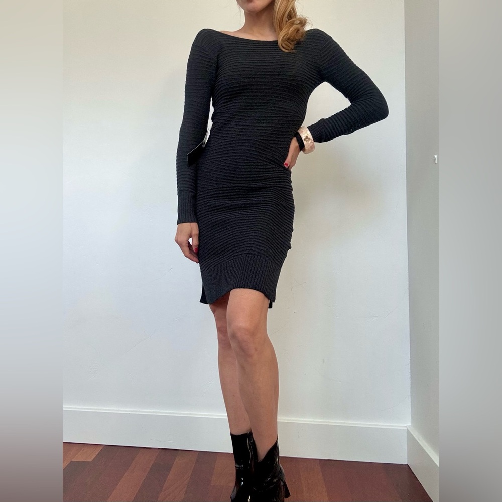 BEBE Open Back Sweater Dress (S)
